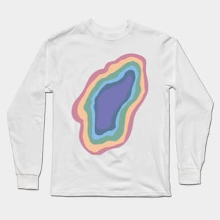 Rainbow Pattern Hand Drawing Long Sleeve T-Shirt